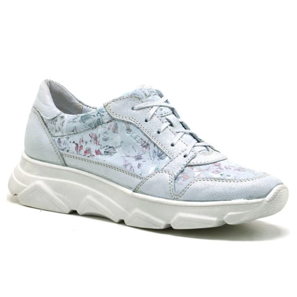 Sneakers women's gray with flowers Lesta (Poland) model 4900