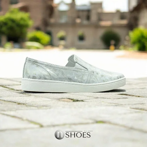 Жіночі блакитні сліпони кеди Lesta Польща 4309-1-8666 4901 з натуральної шкіри від польської фабрки