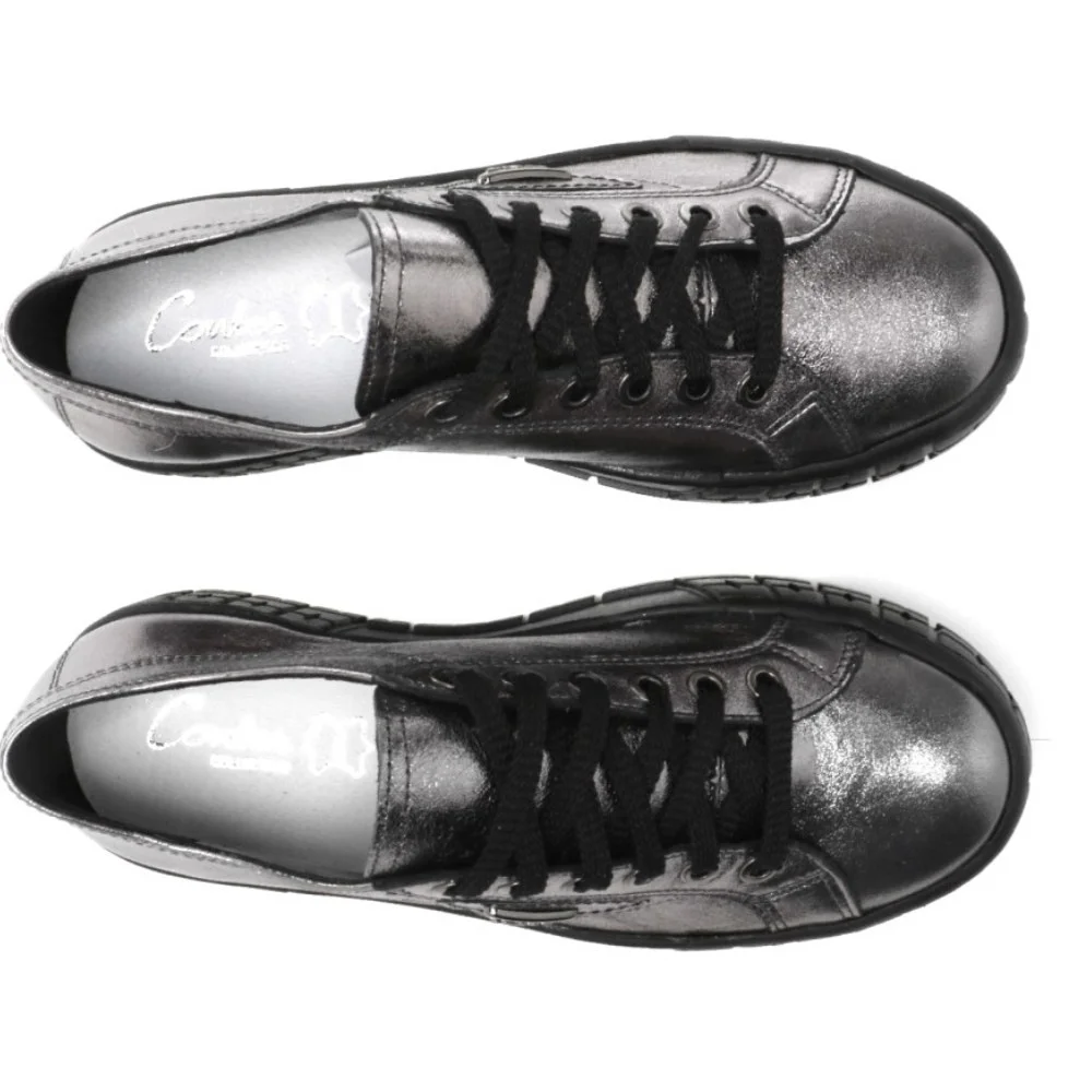 Жіночі сріблясті кеди Contes Польща арт 557-platy-caly