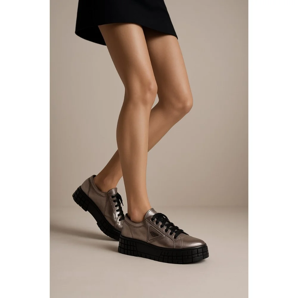 Жіночі сріблясті кеди Contes Польща арт 557-platy-caly