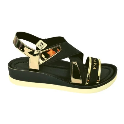 Sandals female black-gold La Via Poland 4403-4 4961 Sandals female black-gold La Via Poland 4403-4 4961