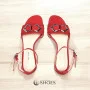 Women’s pink leather sandals Solo Femme 73412-01-L57/000-07-00
