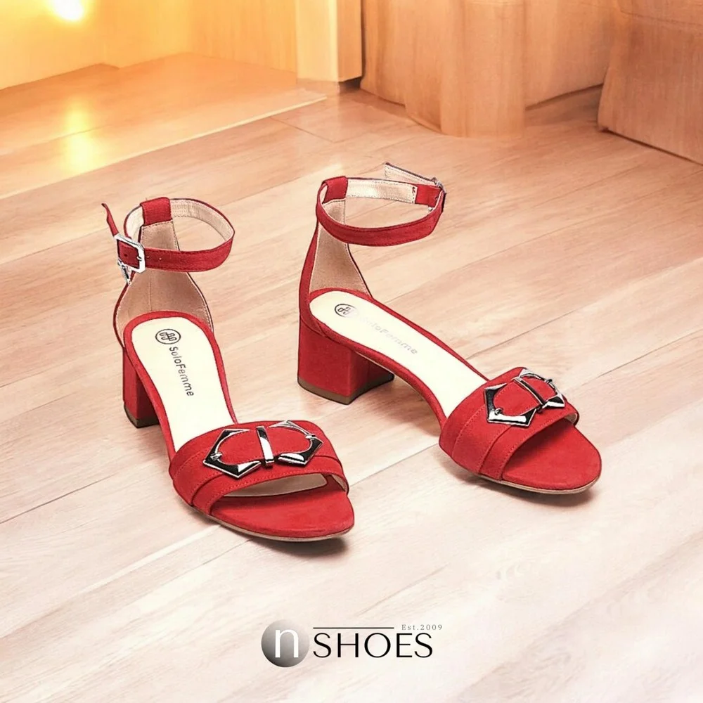 Women’s pink leather sandals Solo Femme 73412-01-L57/000-07-00