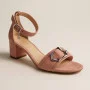Women’s pink leather sandals Solo Femme 73412-01-L57/000-07-00