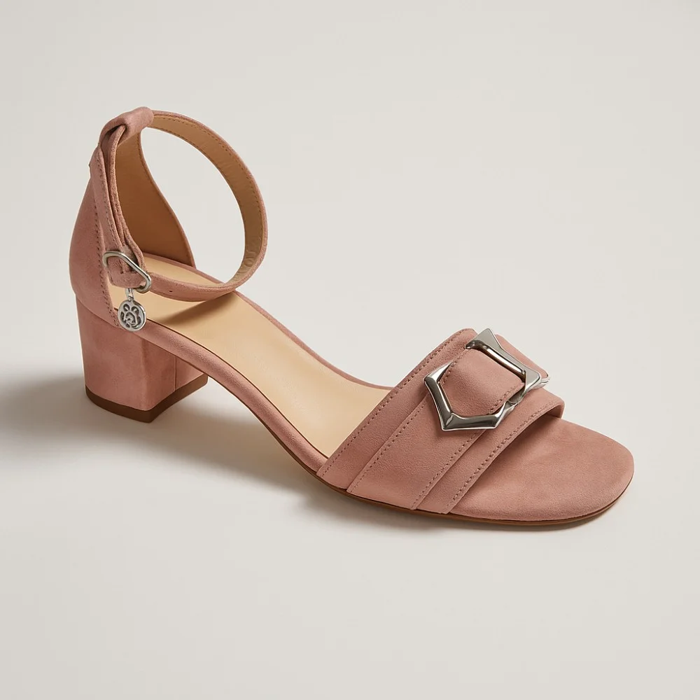 Women’s pink leather sandals Solo Femme 73412-01-L57/000-07-00