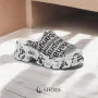 Шлепанцы женские белые Evromoda (Турция) модель 4977