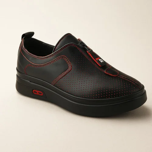 Женские черные мокасины с перфорацией Ripka Турция 087-816-1-20TH 4986 из натуральной кожи от турецкой фабрики