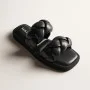 Slippers female black Magza (Turkey) model 4988