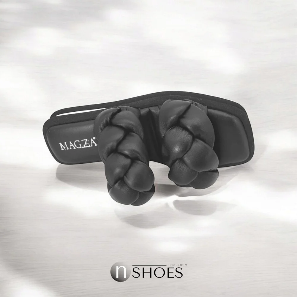 Slippers female black Magza (Turkey) model 4988