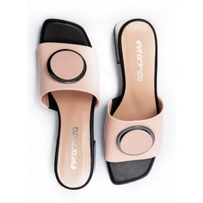 Slippers female beige Evromoda Turkey 563-1721-47 4992