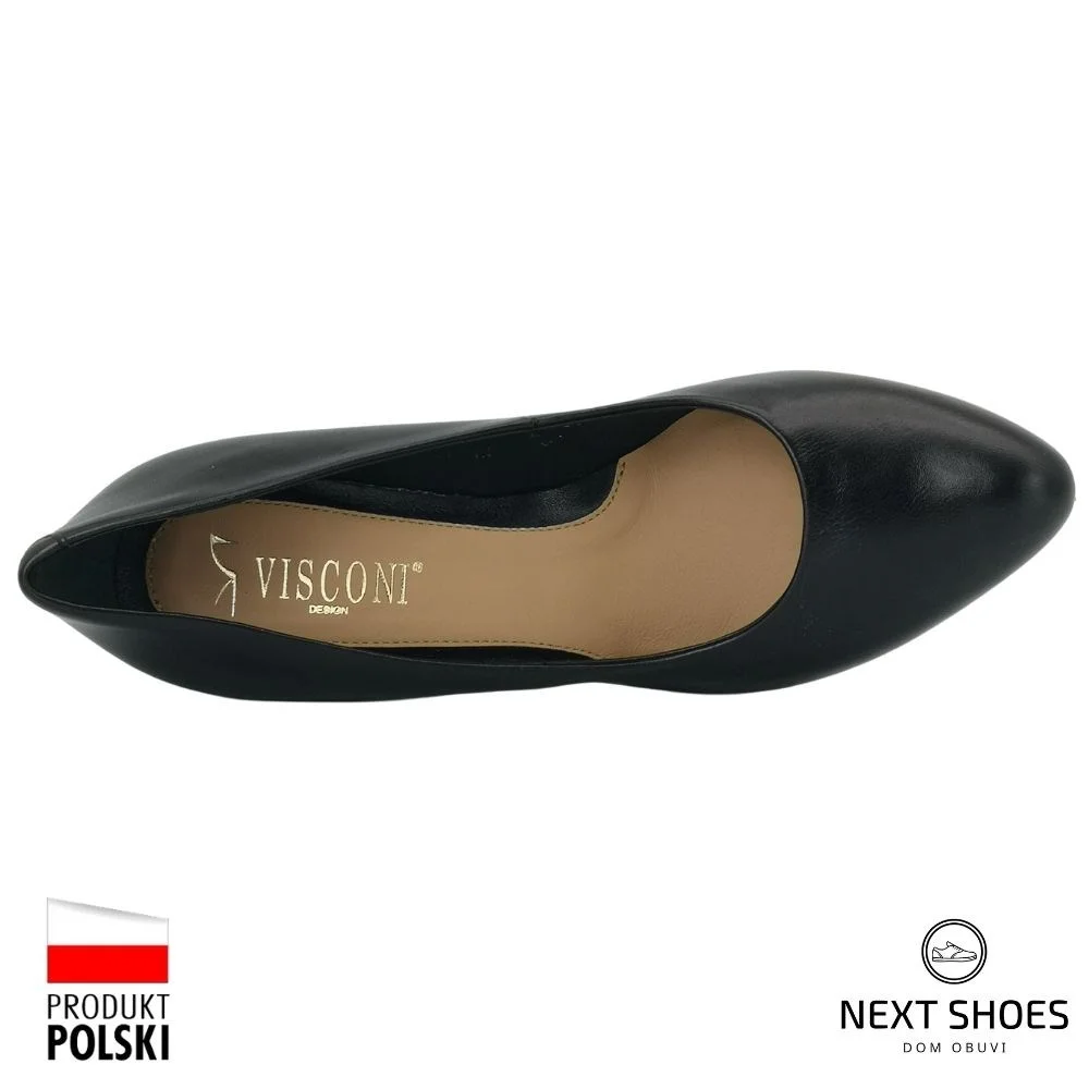 Туфлі жіночі чорні Visconi (Польща) модель 4996