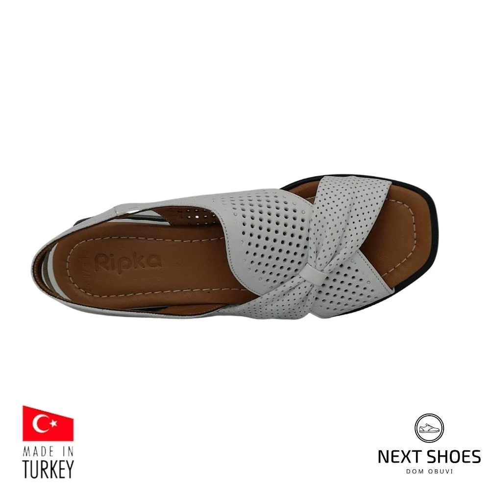 Босоножки женские белые Ripka (Турция) модель 5002