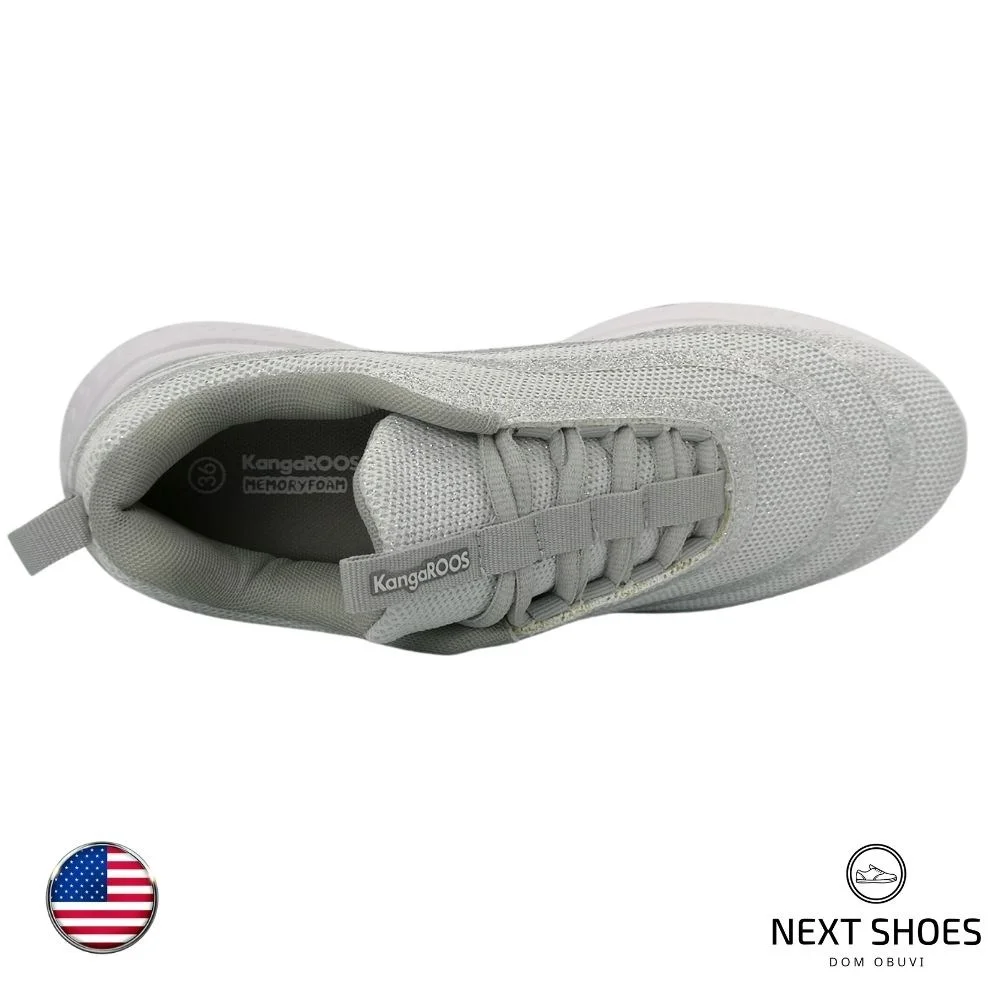 Sneakers female silver Kangaroos  (USA) smodel 5044