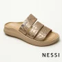 Шльопанці жіночі золотисті Nessi (Польща) модель 5061