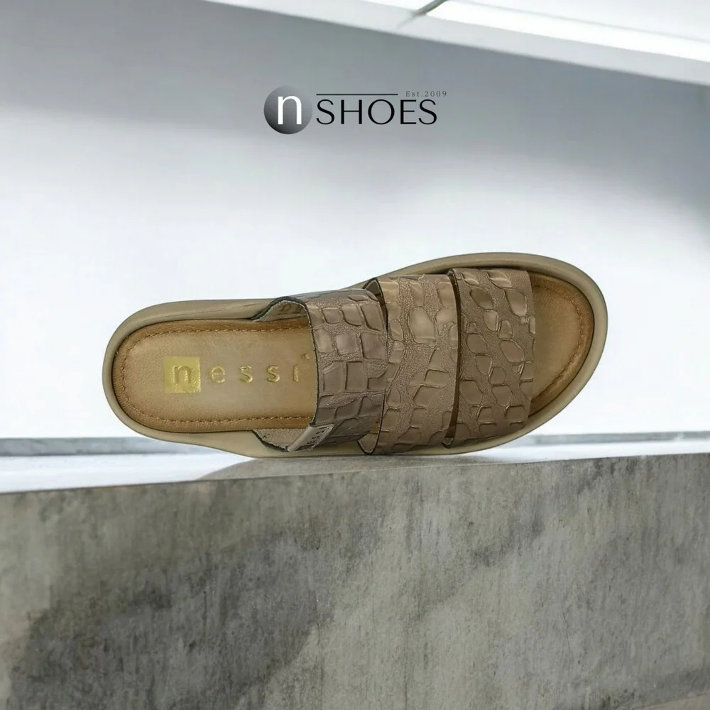 Шльопанці жіночі золотисті Nessi (Польща) модель 5061