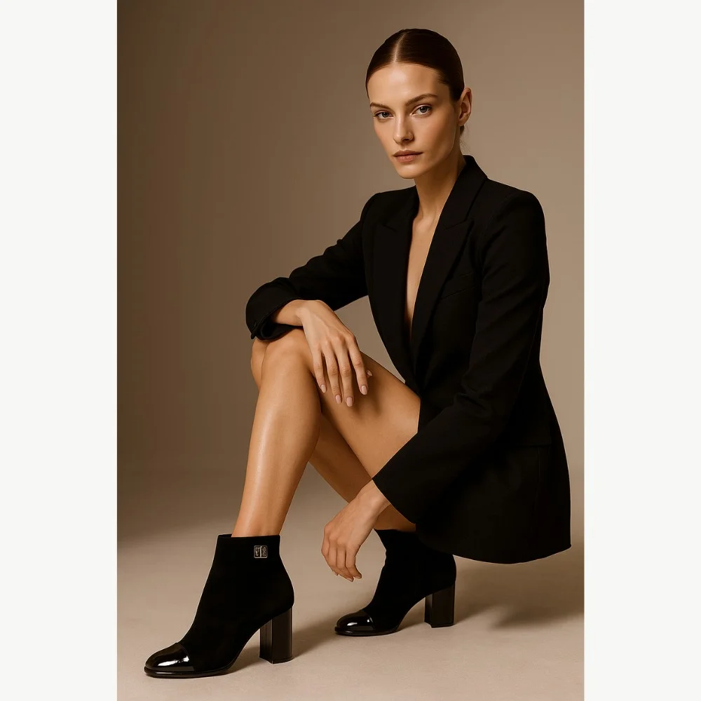 Чёрные классические ботинки Marko 0733B-041-021-4 из натуральной кожи модель 5266