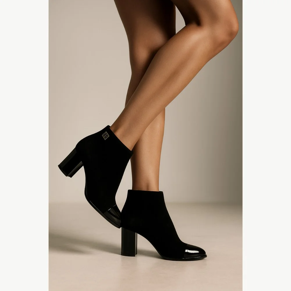 Чёрные классические ботинки Marko 0733B-041-021-4 из натуральной кожи модель 5266