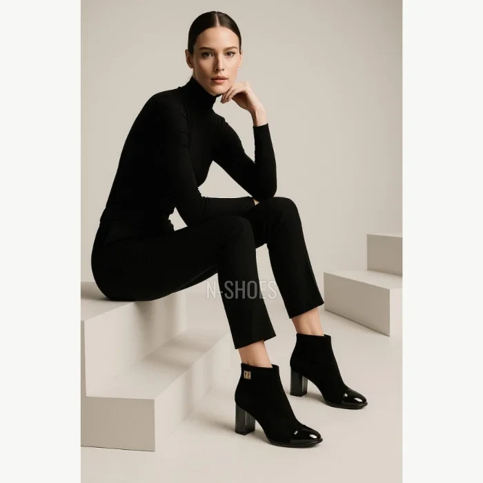 Classic Black Boots Marko 0733B-041-021-4 in Genuine Leather