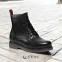 Women’s Mid-Season Black Boots Lasocki WI23-DOC-P-3-5311 Genuine Leather