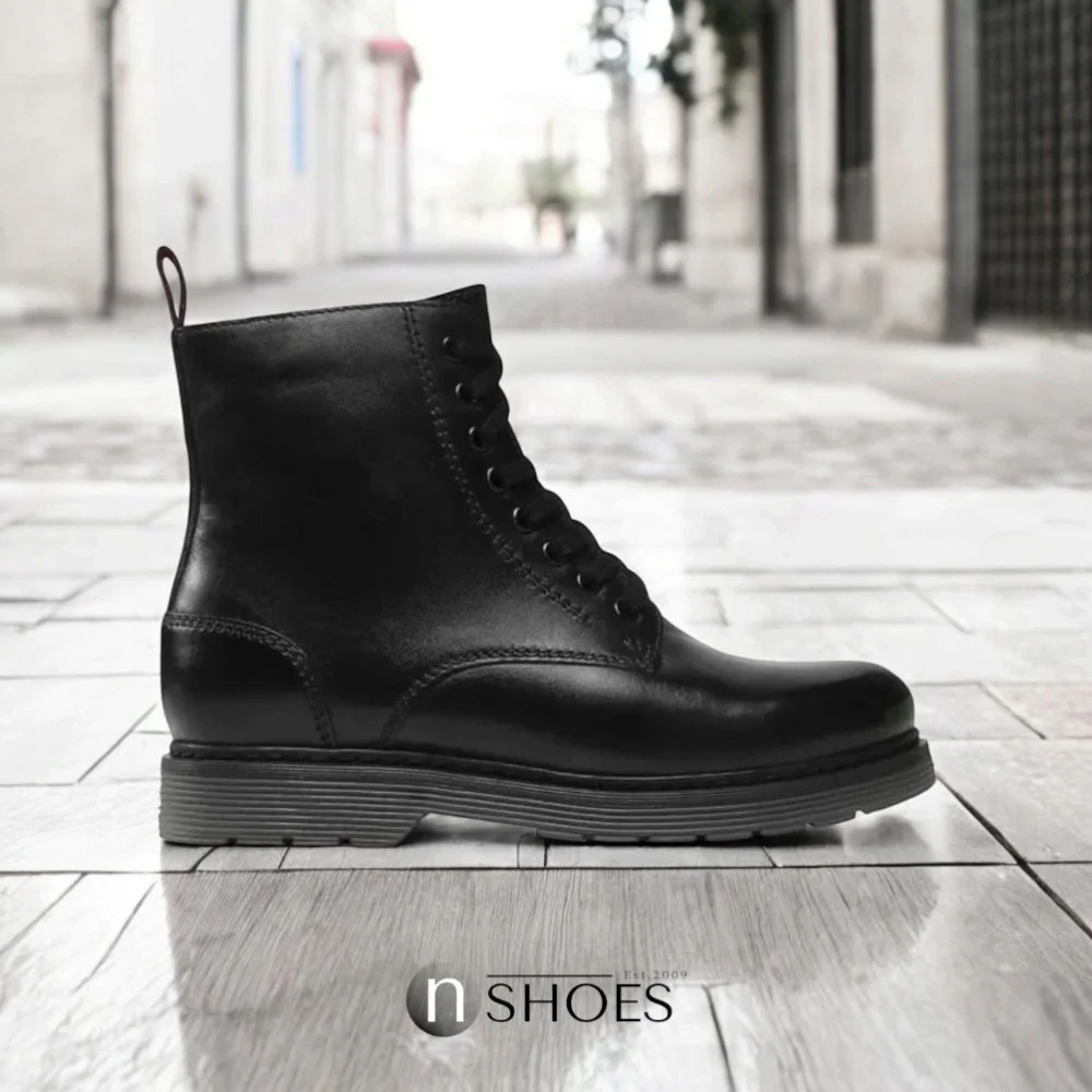 Women’s Mid-Season Black Boots Lasocki WI23-DOC-P-3-5311 Genuine Leather