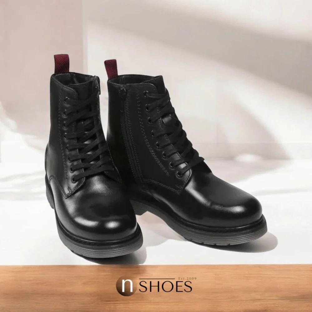 Women’s Mid-Season Black Boots Lasocki WI23-DOC-P-3-5311 Genuine Leather