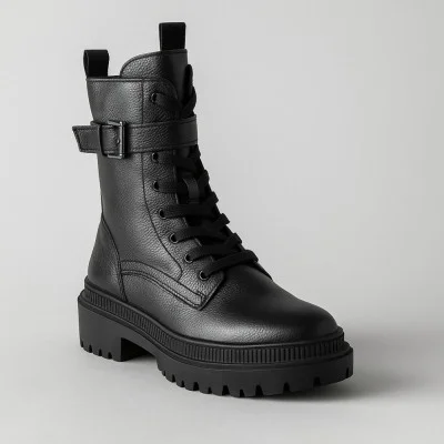 Women's demi-season black high boots Lasocki WI16-14097-06 Black 5313 made of genuine leather size 36 and 38 with a discount from the Polish brand Women's demi-season black high boots Lasocki WI16-14097-06 Black 5313 made of genuine leather size 36 and 38 with a discount from the Polish brand