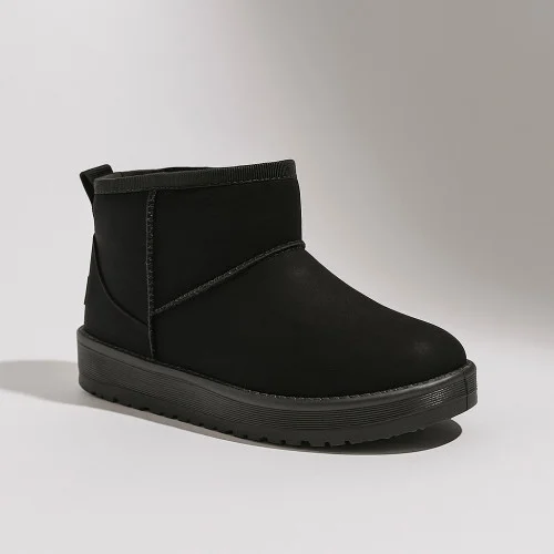 Женские модные черные зимние угги ботинки Big Star Shoes KK274288 906 Black 5336 по акции супер скидка от польского бренда