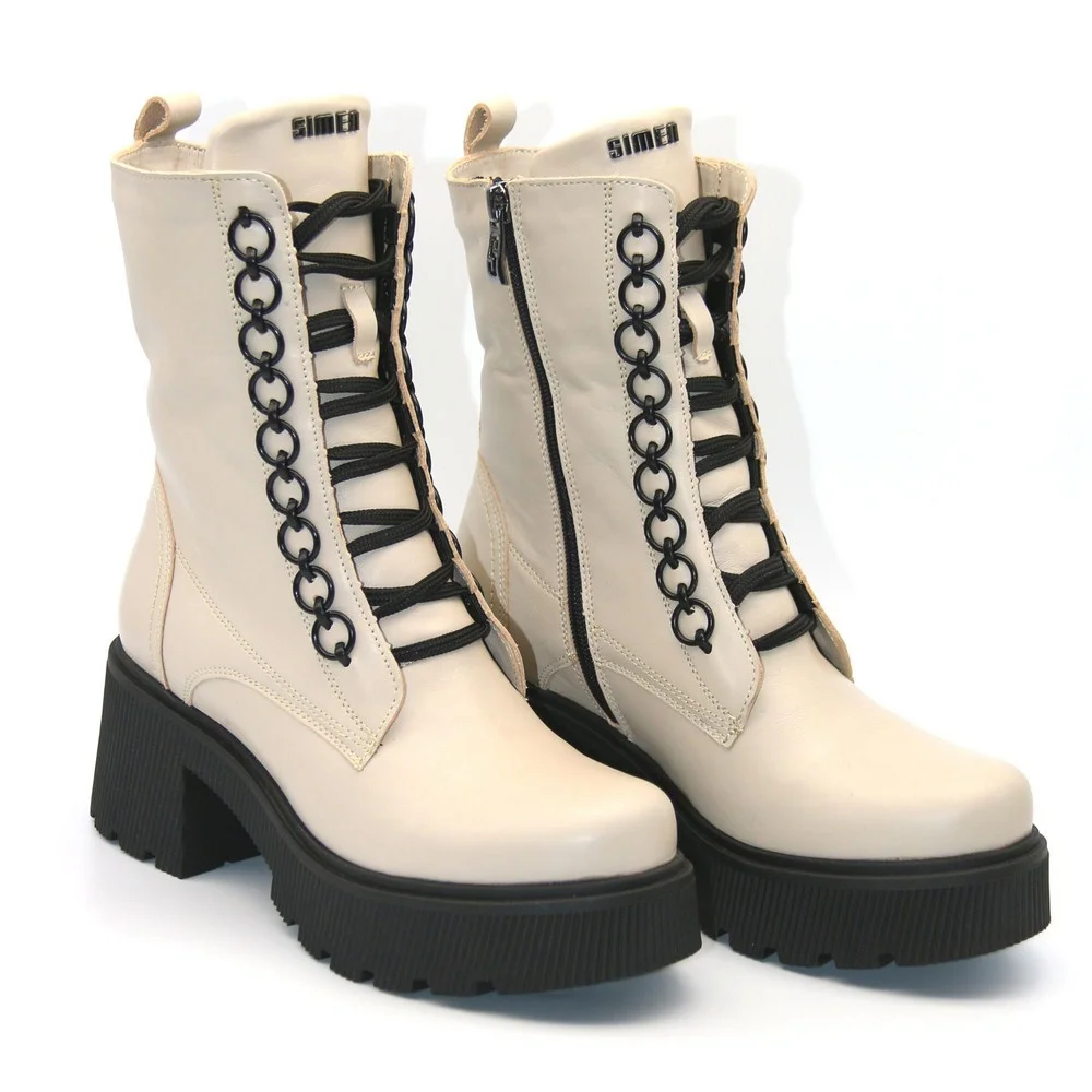 Жіночі зимові черевики Simen 6596a Polina з натуральної шкіри модель 5410