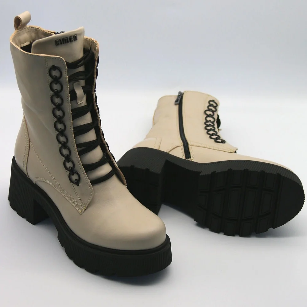 Жіночі зимові черевики Simen 6596a Polina з натуральної шкіри модель 5410