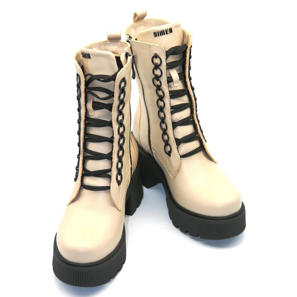 Жіночі зимові черевики Simen 6596a Polina з натуральної шкіри модель 5410