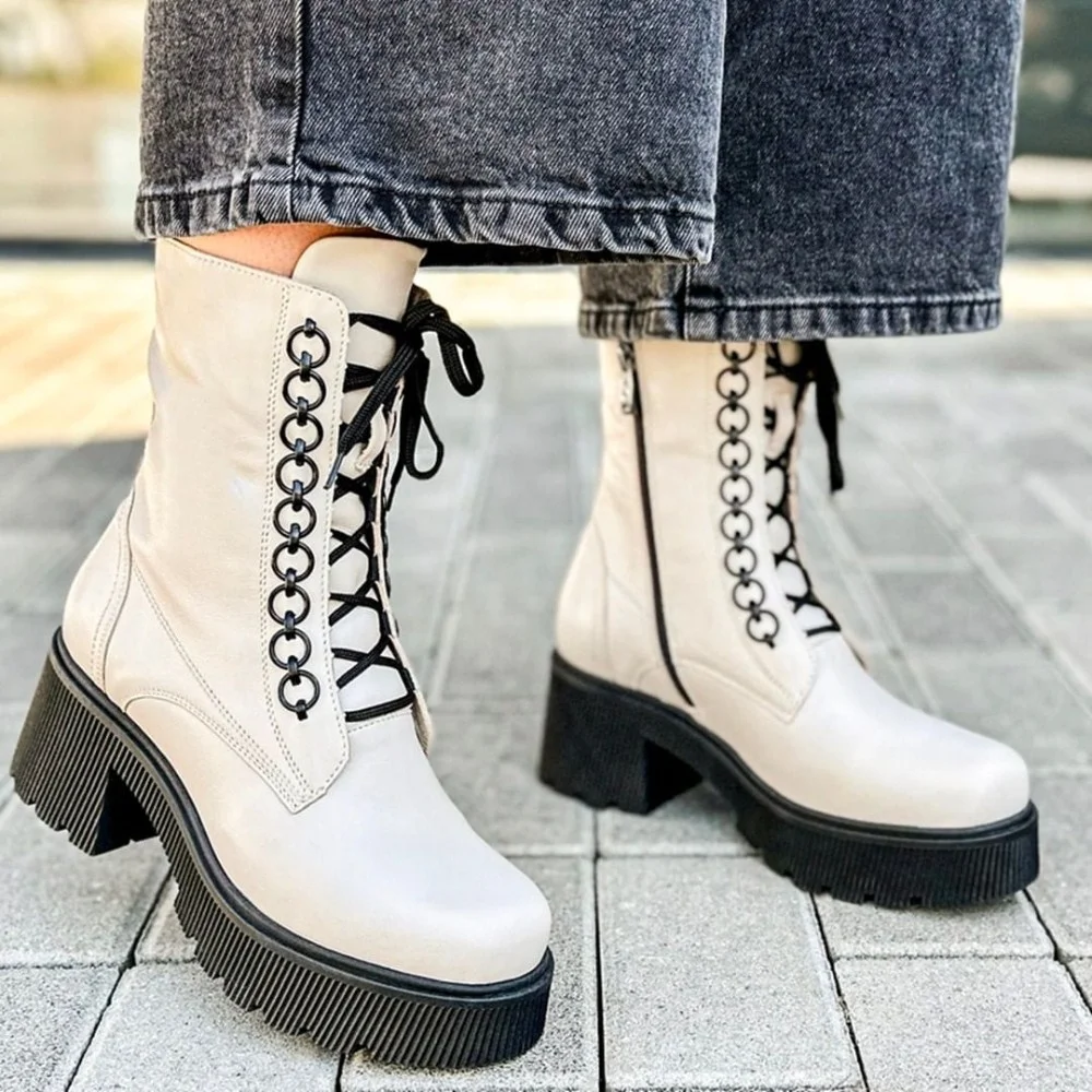 Жіночі зимові черевики Simen 6596a Polina з натуральної шкіри модель 5410