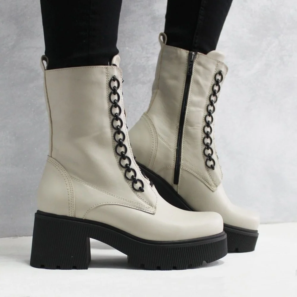 Жіночі зимові черевики Simen 6596a Polina з натуральної шкіри модель 5410