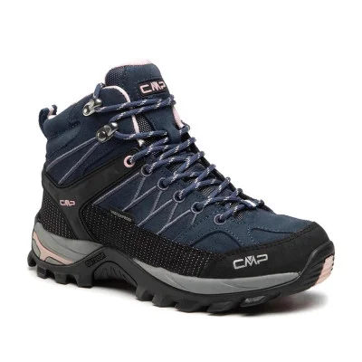 Cиние трекинговые ботинки CMP Rigel Mid Wmn Trekking Shoe Wp 3Q12946 Asphalt Antracite Rose 53UG 5416
