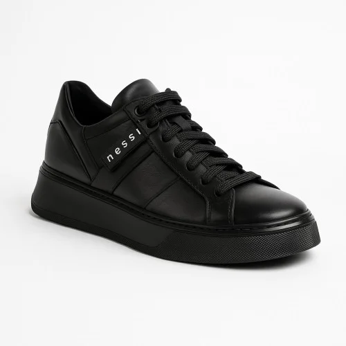 Nessi black leather sneakers for women 23550 czarni 1 5418