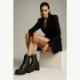 Women’s Black Leather Winter Boots Simen 6596a faeda czarna 5430