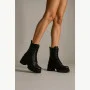 Women’s Black Leather Winter Boots Simen 6596a faeda czarna 5430