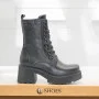 Women’s Black Leather Winter Boots Simen 6596a faeda czarna 5430