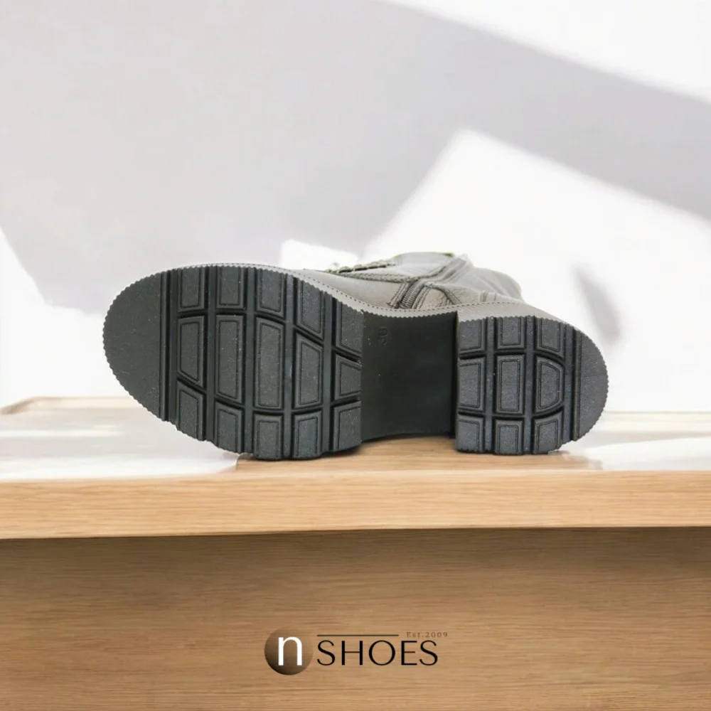 Women’s Black Leather Winter Boots Simen 6596a faeda czarna 5430