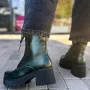 Women’s Black Leather Winter Boots Simen 6596a faeda czarna 5430