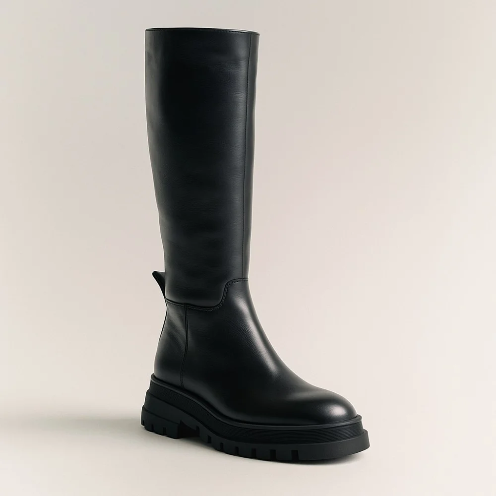 Женские кожаные сапоги Kaniowski (Польша) модель 5432