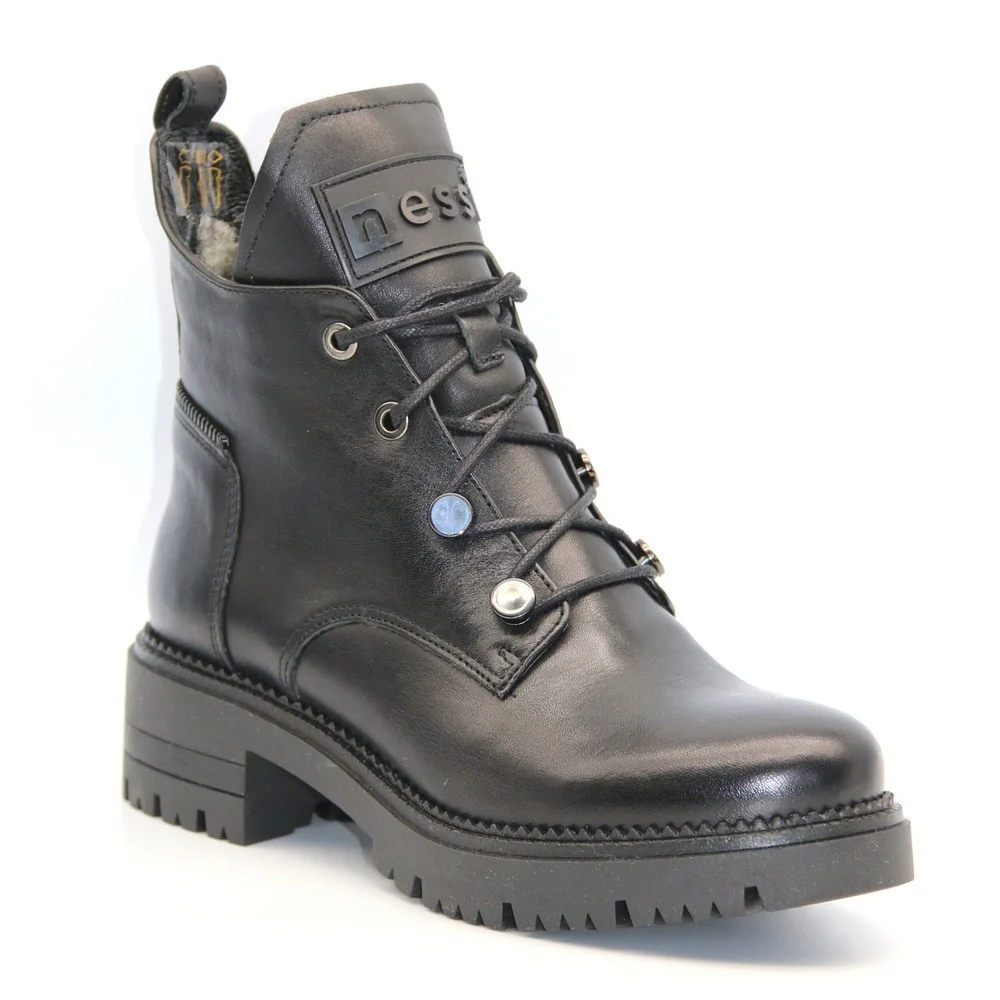 Жіночі чорні зимові черевики Nessi 20748 czarny модель 5434