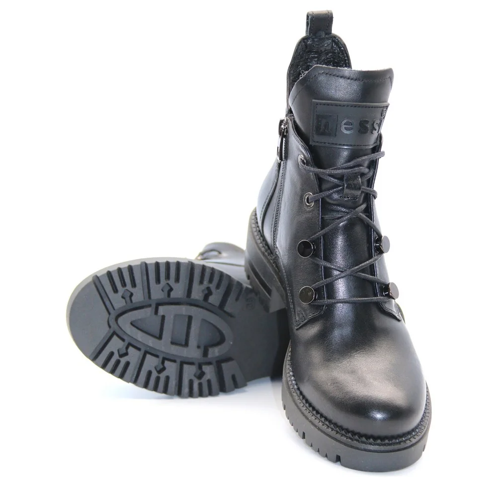 Жіночі чорні зимові черевики Nessi 20748 czarny модель 5434