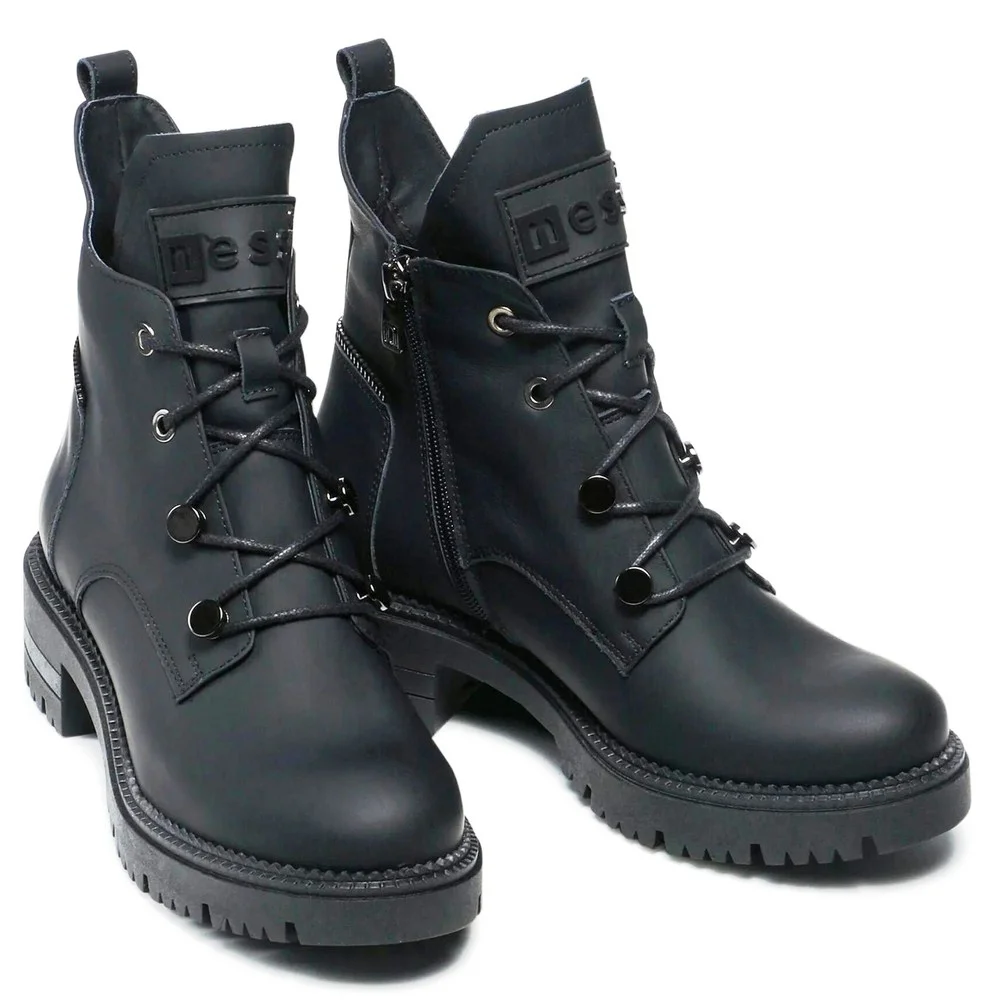 Жіночі чорні зимові черевики Nessi 20748 czarny модель 5434