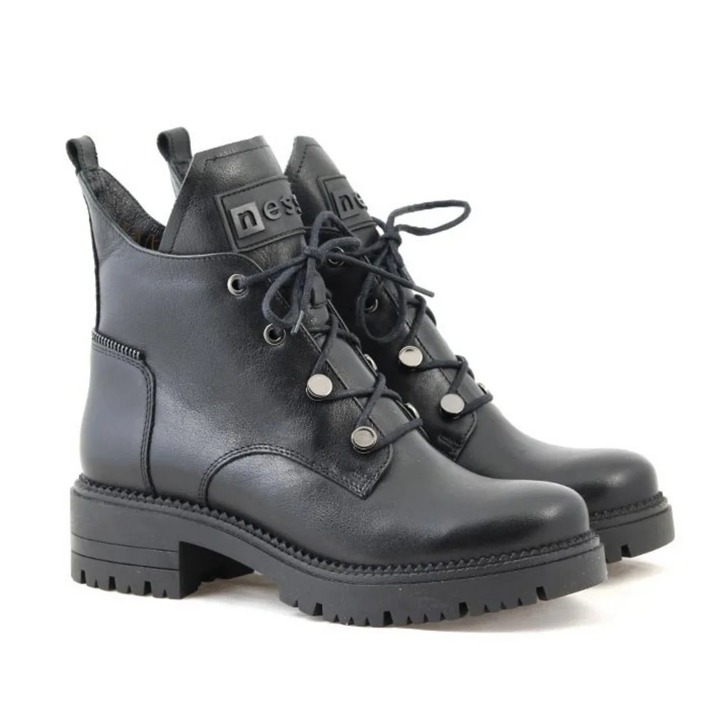Жіночі чорні зимові черевики Nessi 20748 czarny модель 5434