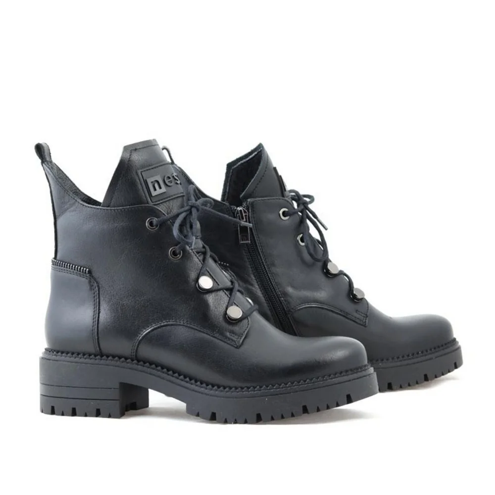 Жіночі чорні зимові черевики Nessi 20748 czarny модель 5434