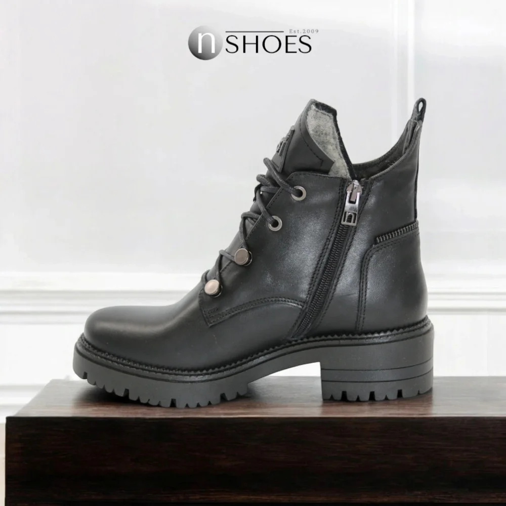 Жіночі чорні зимові черевики Nessi 20748 czarny модель 5434