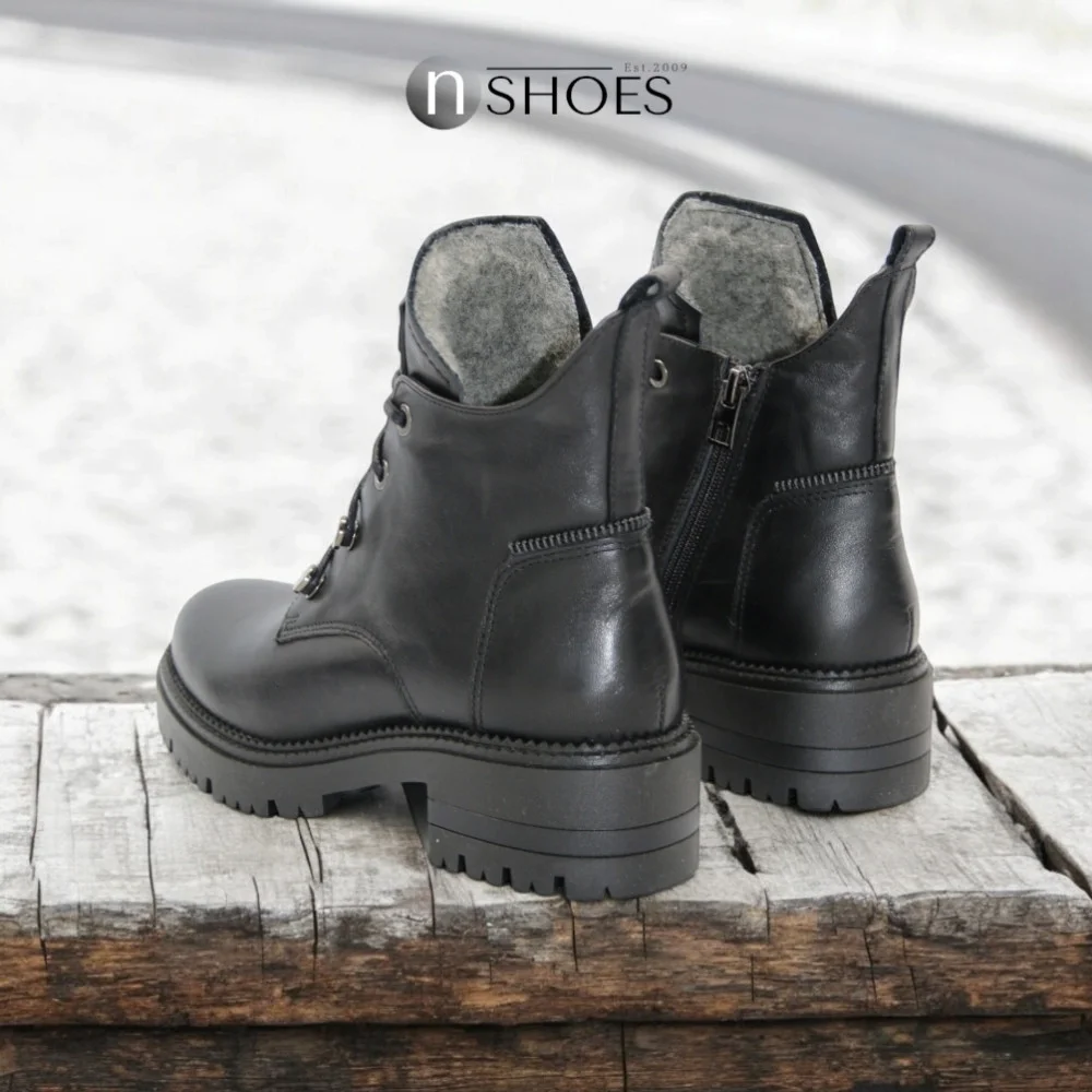 Жіночі чорні зимові черевики Nessi 20748 czarny модель 5434