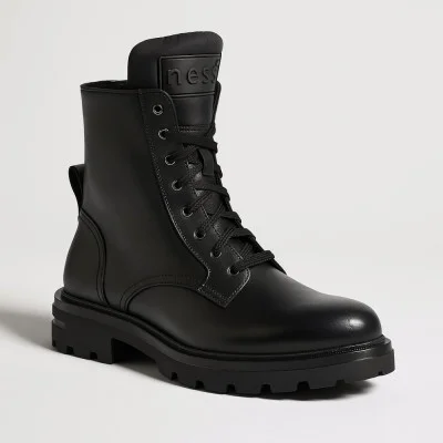 Women's black leather boots Nessi 21134 czarny 1 5435 demi seasonal leather boots from the Polish brand