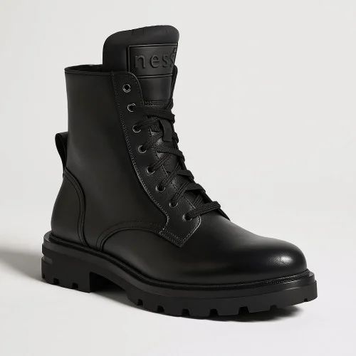 Women's black leather boots Nessi 21134 czarny 1 5435 demi seasonal leather boots from the Polish brand