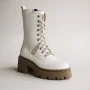 Women’s White Winter Boots Nessi 23535 bialy in Genuine Leather